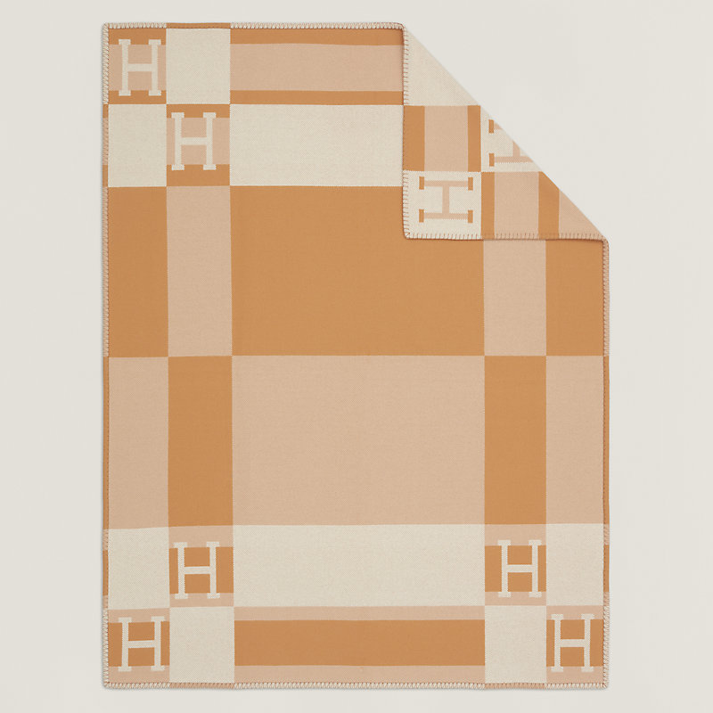 HERMES】バヤデールブランケット Avalon Bayadere blanket - Yellow | Hermès Canada